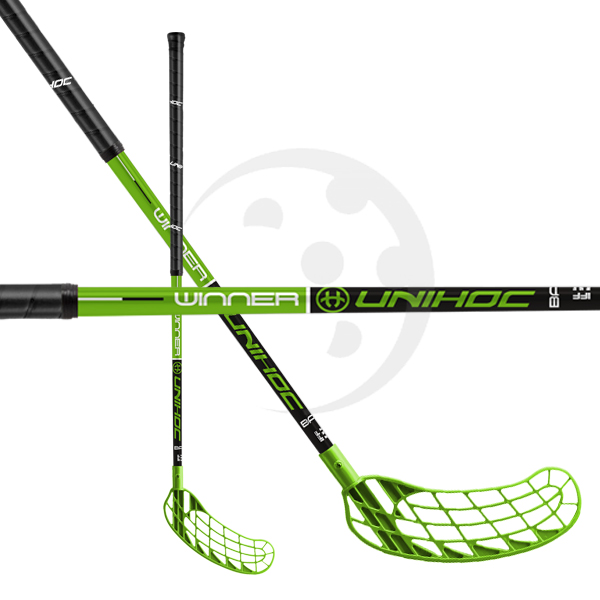 Unihoc WINNER 35 Black/Green Oboustranná 75 cm (= 86 cm)