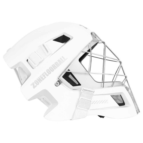 Zone Upgrade Cat Eye Cage White/Silver Goalie Helmet