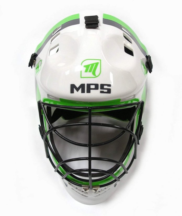 MPS White/Green helmet