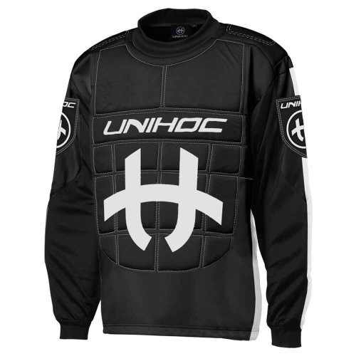 Unihoc Shield SR Black/White Goalie Jersey