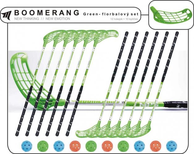 Set MPS Boomerang Green (12 hokejek)
