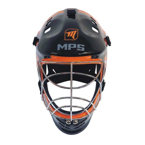 MPS Black/Orange Metal helmet