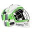 MPS White/Green Square helmet