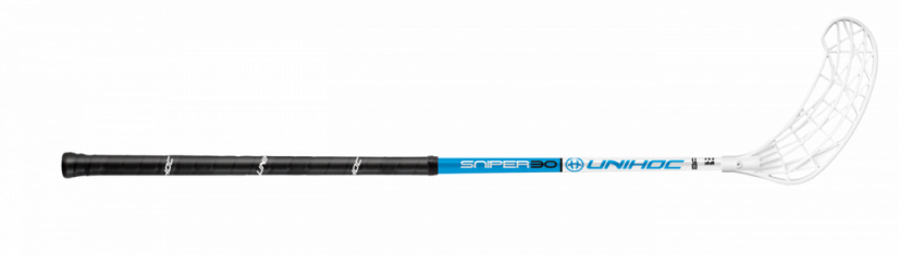 Unihoc Sniper 30 White/Blue - Délka hokejky: 96 cm, Zahnutí čepele: Levá (levá ruka dole)