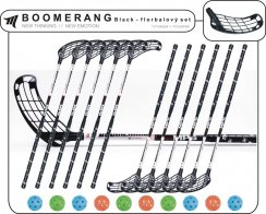 Set MPS Boomerang Black (12 hokejok)