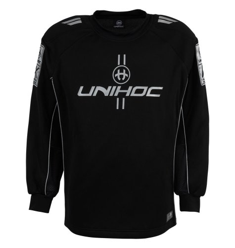 Unihoc Alpha Black/Silver goalie jersey