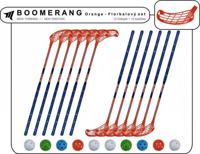 Set MPS Boomerang Orange (12 hokejok)