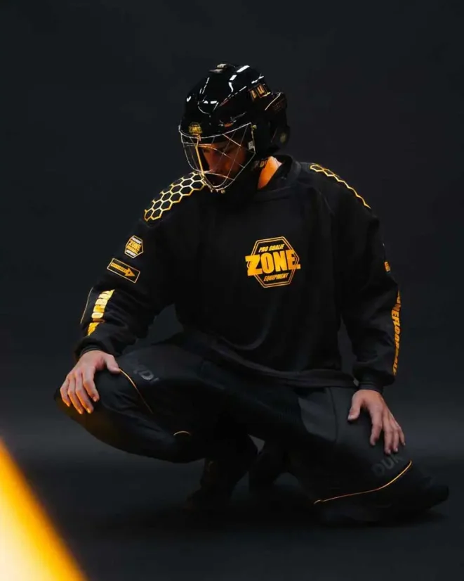 Zone PRO3 Superwide Black/Gold goalie pants