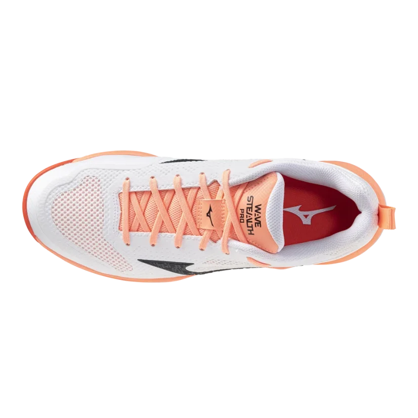 Mizuno Wave Stealth PRO White/black/flamingo Coral