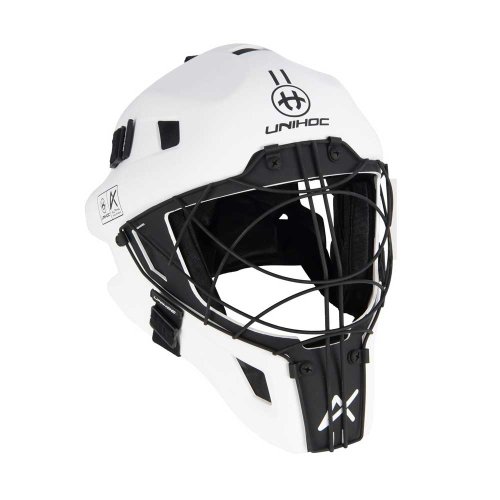 Unihoc Alpha 66 White/Black Goalie Mask