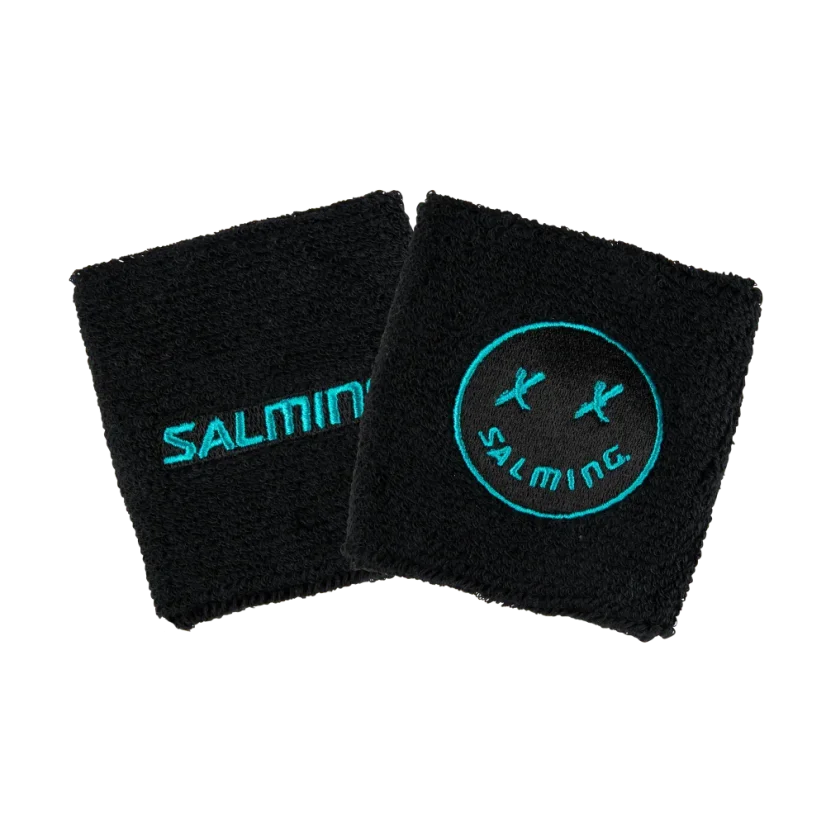 Salming Wristband Short 2-pack ICON Black/Laguna Blue