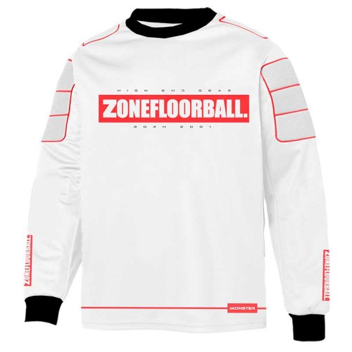 Zone Monster 2 White/Red Goalie Jersey