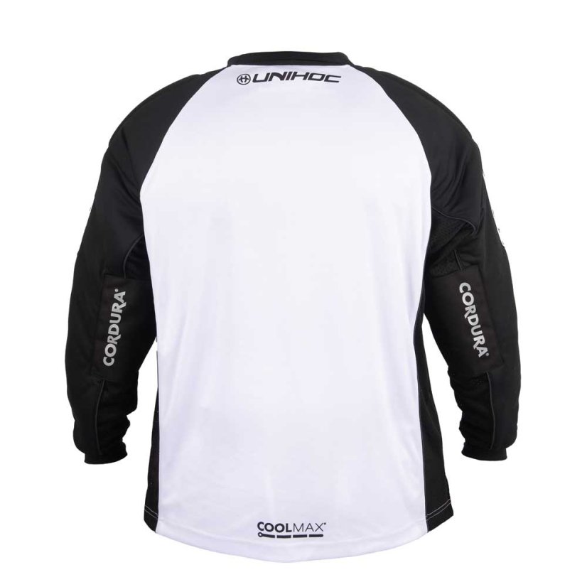 Unihoc Alpha White/Black goalie jersey