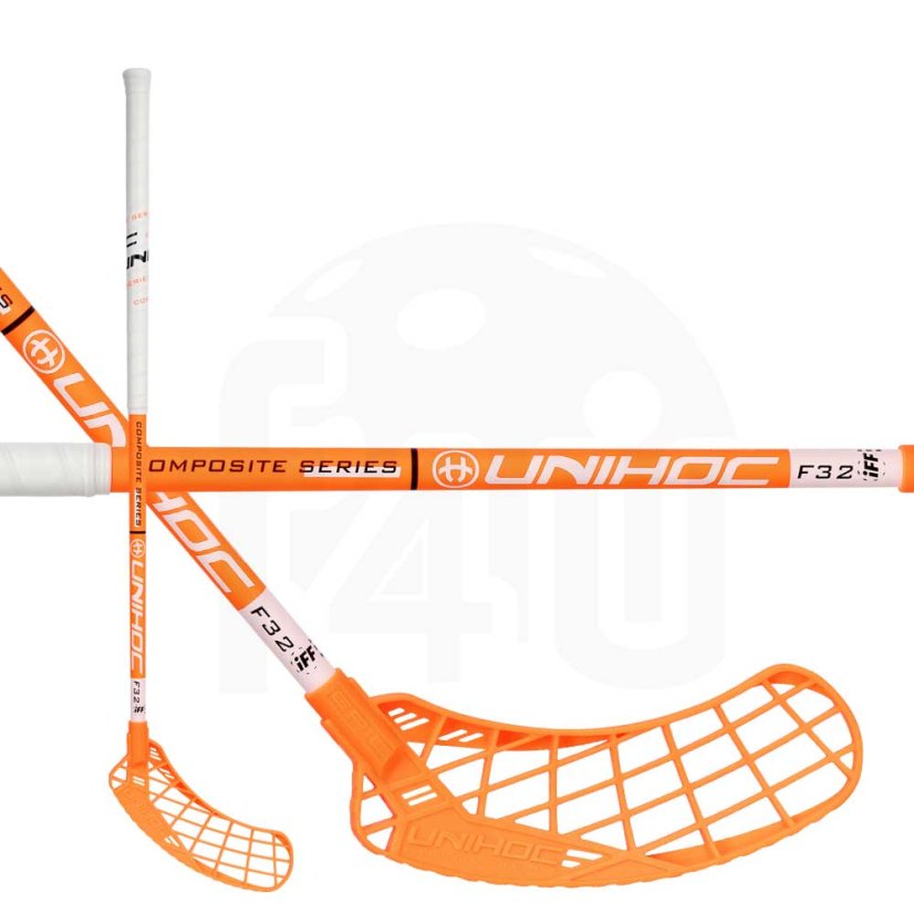Unihoc Epic Composite 32 Neon Orange/White | Florbal4u.com