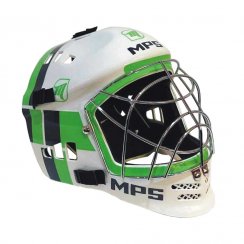 MPS White/Green Metal helmet