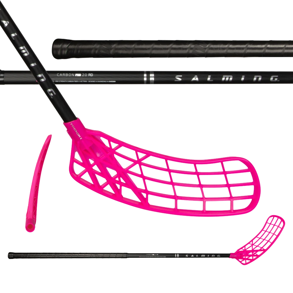 Salming Trident Q-series Carbon Pro 2.0 RD 27 Black/Silver Levá (levá ruka dole) 100 cm (= 111 cm)