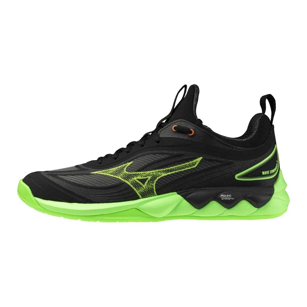 Mizuno Wave Luminous 3 Black/Glowing Apple/Mandarin 42
