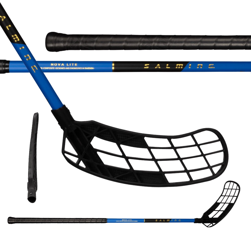 Salming Quest 1 Novalite 27 Black/Blue Pravá (pravá ruka dole) 103 cm (= 114 cm)