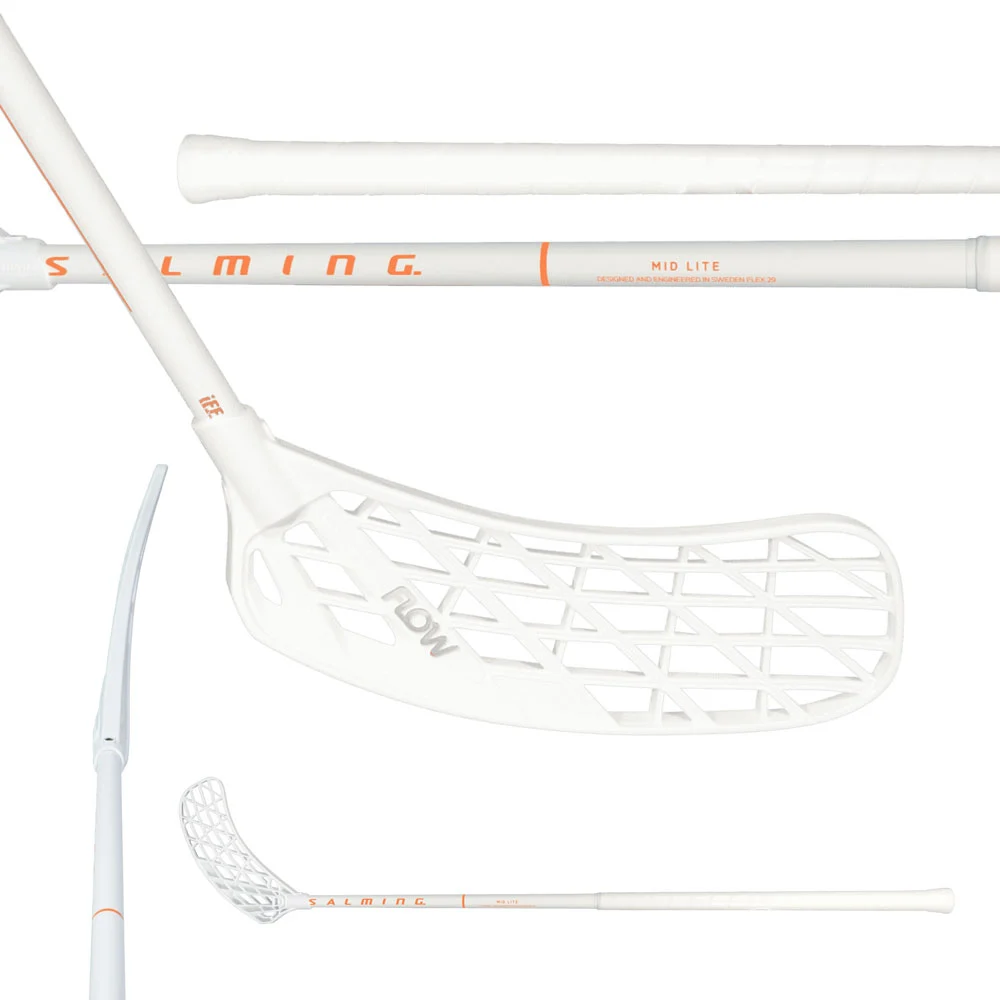 Salming Flow Midlite 32 White Pravá (pravá ruka dole) 82 cm