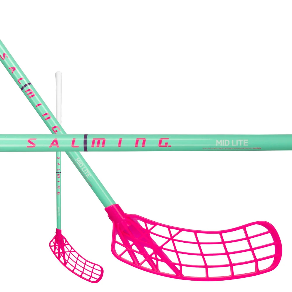 Salming Trident Mid Lite 35 JR Mint/Magenta Levá (levá ruka dole) 77 cm (= 88 cm)