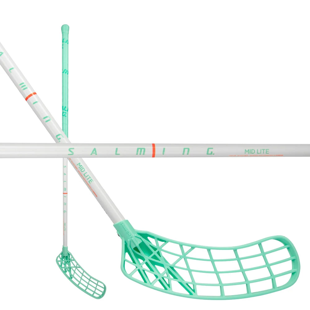 Salming Trident Mid Lite 32 White/Mint Levá (levá ruka dole) 87 cm (= 97 cm)