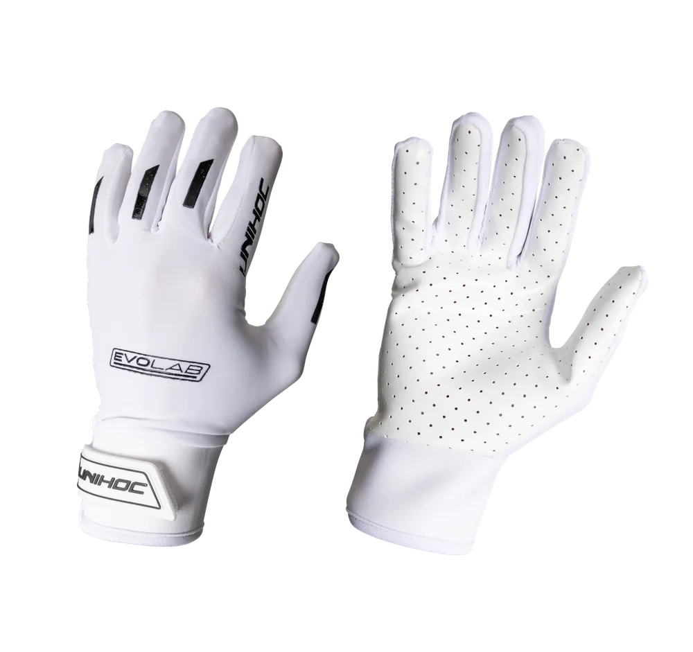 Unihoc EVOLAB Silicone White brankářske rukavice Kids