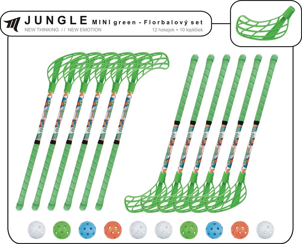 Set MPS Jungle Mini Green (12 hokejek)