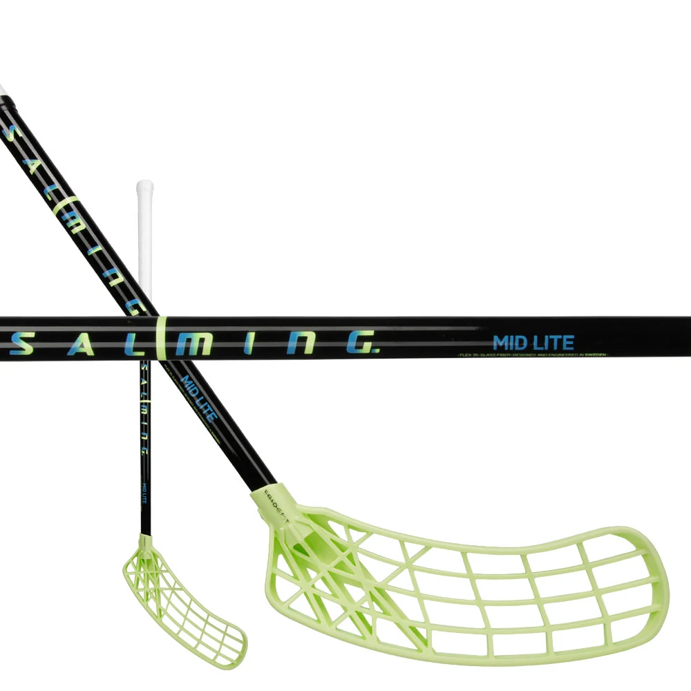 Salming Trident Mid Lite 35 JR Black/Light Green Pravá (pravá ruka dole) 77 cm (= 88 cm)