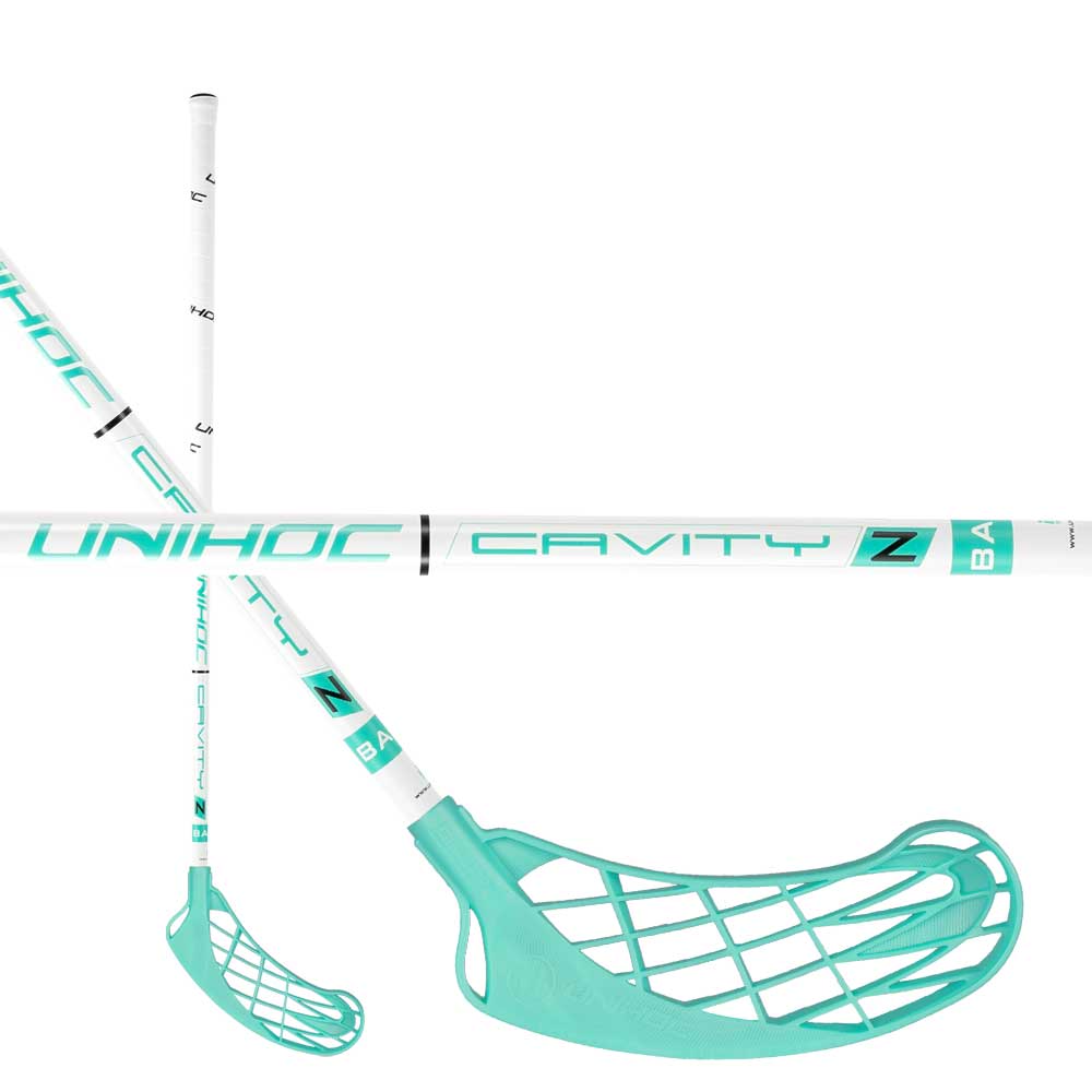 Unihoc Cavity Z 32 White/Turquoise Pravá (pravá ruka dole) 92 cm (= 103 cm)