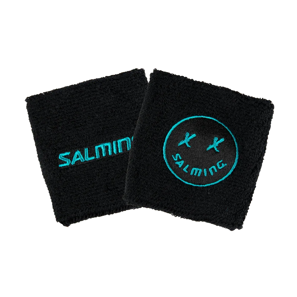 Salming Wristband Short 2-pack ICON Black/Laguna Blue