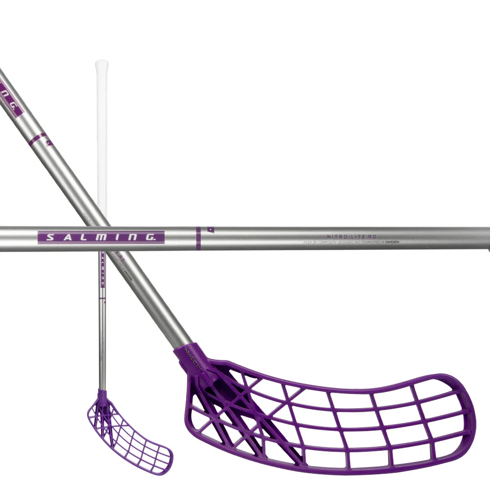 Salming Trident Nitro Lite RD 30 Silver/Purple Levá (levá ruka dole) 82 cm